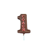 Number 1 Coach Milk White Chocolate Sucker Lollipop